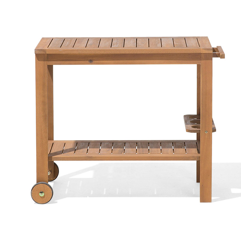 Cray Dakota Fields Bar Cart with Solid Wood Outer Material