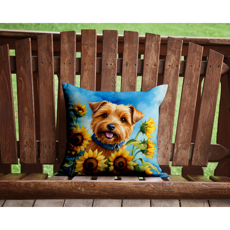 Coussin Norfolk Terrier, H 14 po x l 14 po