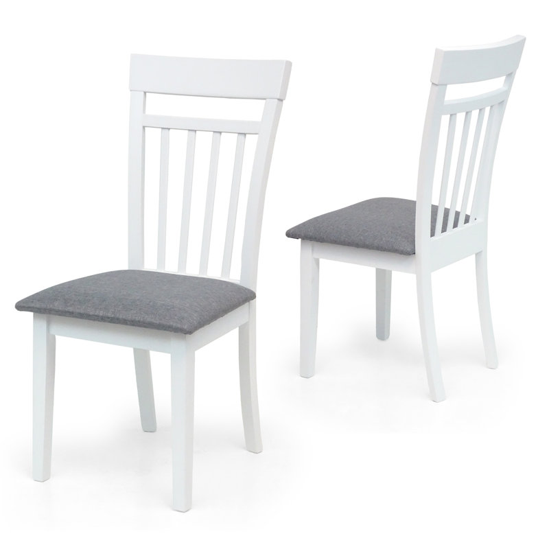 18'' H Fabric Upholstered Side Chair, 2, White