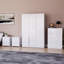 Taniesha 4 Piece Bedroom Set (2 Drawer Bedside Chest X2, 4 Drawer Chest, 3 Door 2 Drawer Wardrobe), (100% FSC)-956632816
