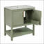 Meuble-lavabo de salle de bain avec lavabo en céramique et rangement polyvalent-61369444