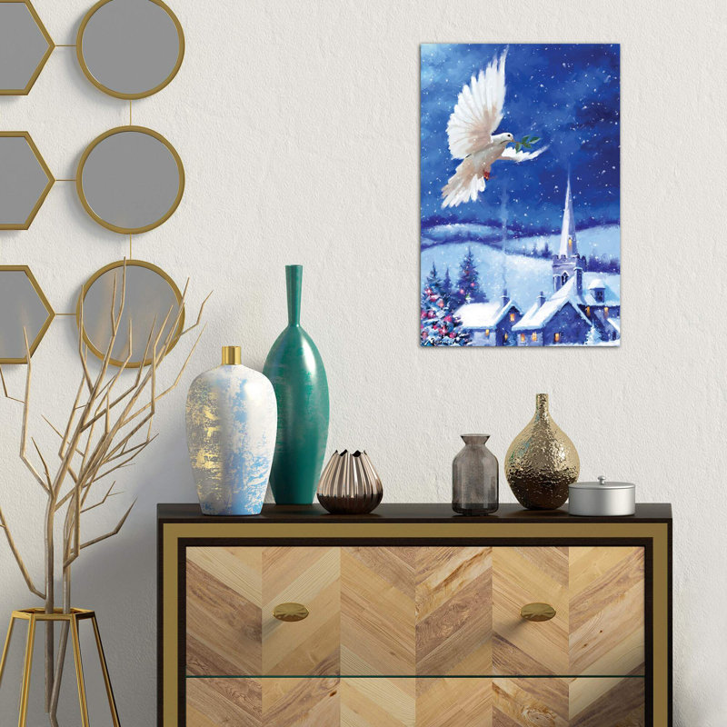 Dove Of Peace by The Macneil Studio - Wrapped Canvas Painting, 66.04 cm H x 45.72 cm W x 3.175 cm D