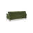 Bixy Sofa, 2 Accent Throw Pillows, 79 Inch Green Tufted Polyester