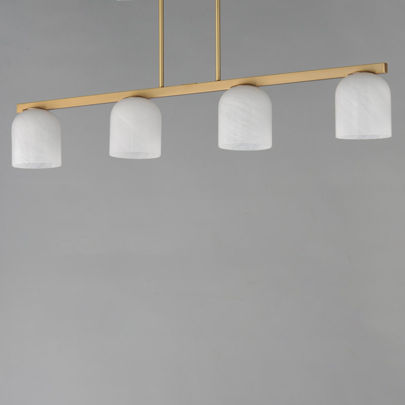 Luminaire suspendu Scoop-Linear, Laiton vieilli naturel