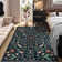 Insect and Plant Vertical Striped Textured Washable Area Rug - Nature-Inspired Carpet for Living Room, Bedroom, or Office