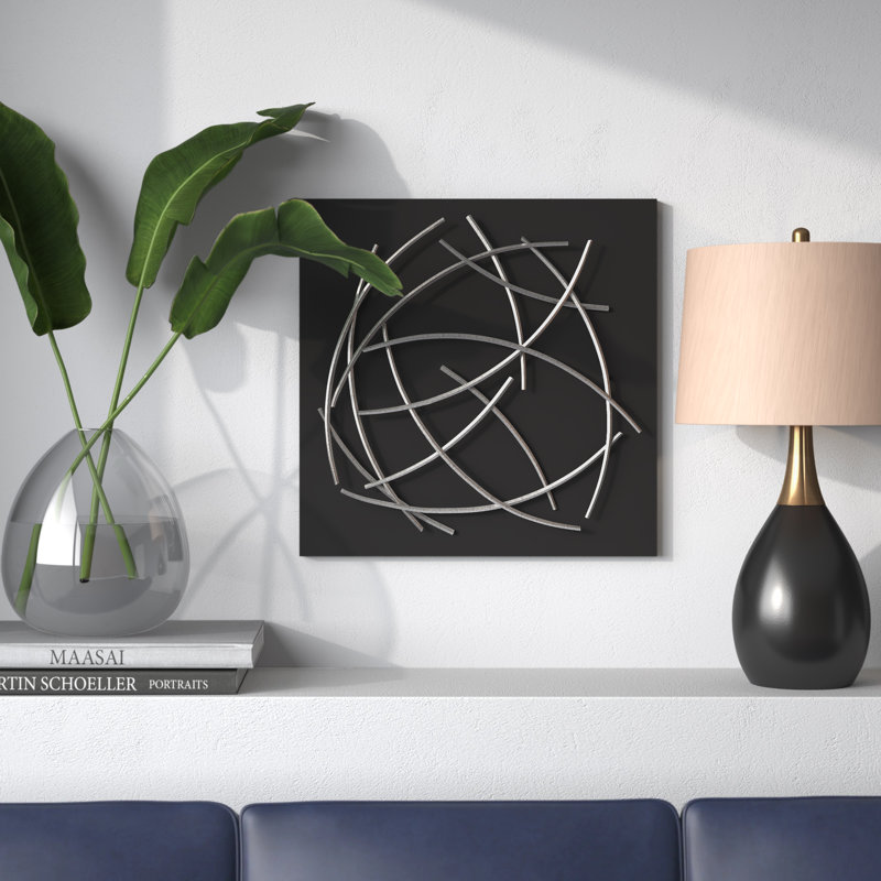 Modern Abstract Wall Decor, Black