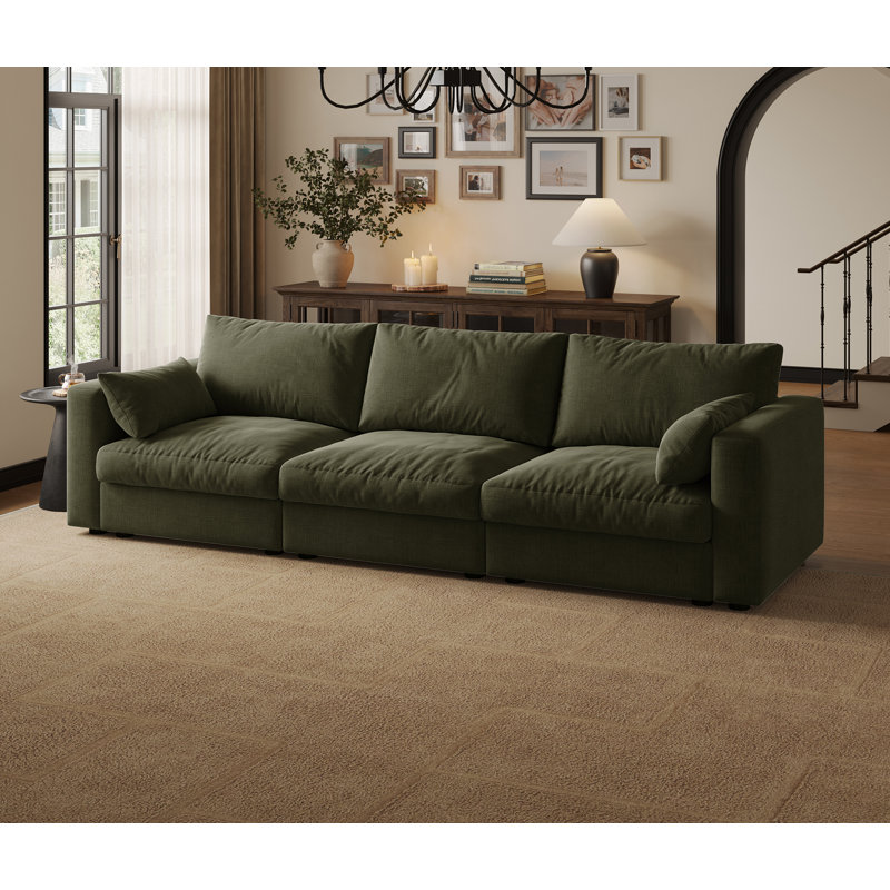 Canapé modulaire avec rangement 99 po Bess, Vert
