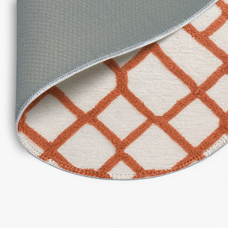 Tapis intérieur et extérieur beige Trellis, Rond 5 pi
