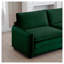 Ensemble de canapé en velours côtelé vert émeraude 5 pièces: canapé 3 places + 2 fauteuils simples, meubles de cinéma maison pour le salon