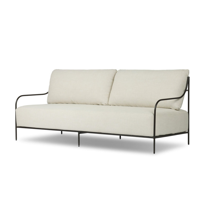 Segovia Outdoor Sofa-78"-Alessi Fawn, Vergo Cream