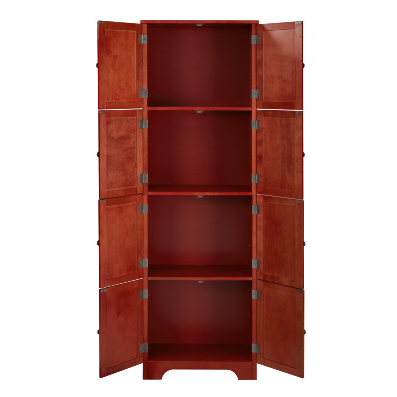 72.4" Tall Storage Cabinet Tall Storage Cabinet with 8 Doors and 4 Shelves ,Bookshelf Living Room, Kitchen, Dining Room, Office Freestanding Storage Cabinet,