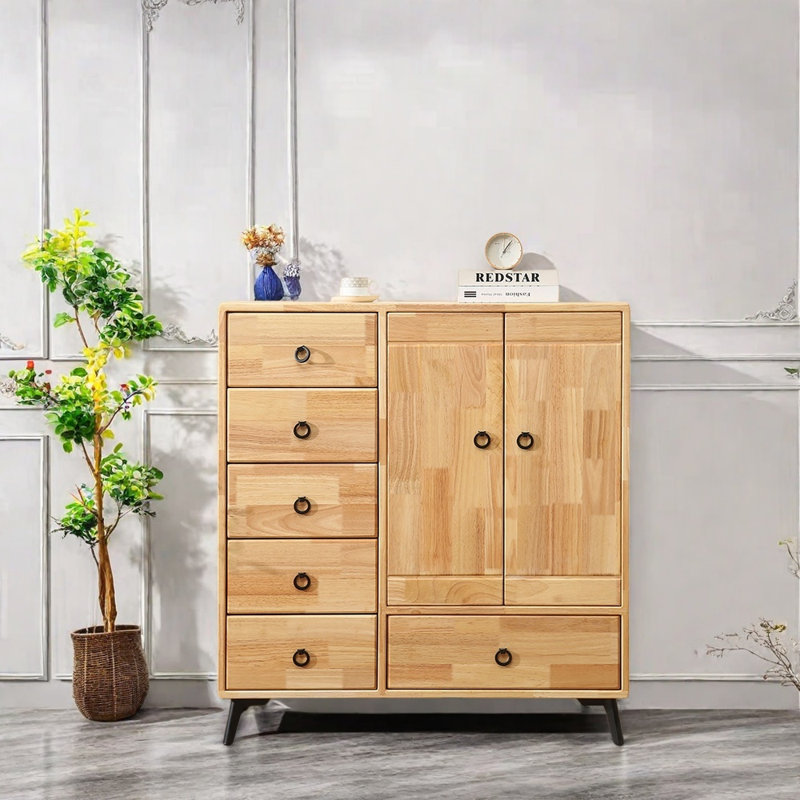 Console en bois d'hévéa massif