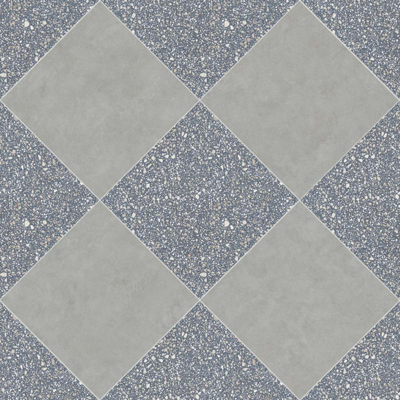 Lithos 12X12 Checkerboard Azul And Sage, Azul/Sage