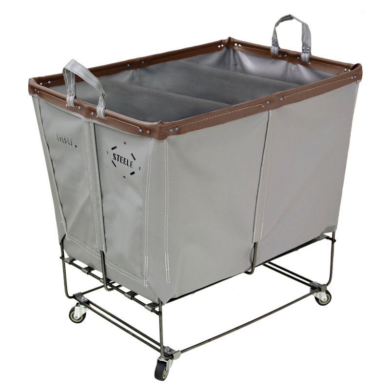 Steeletex Raised Truck - Permanent Style 6 Bu, Gray Vinyl with Brown Leather Rim, 2"