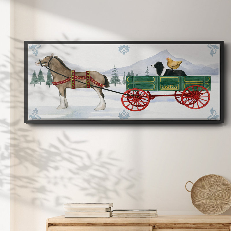 Collection Santa's Farm, toile en C encadrée, H 8 po x l 20 po