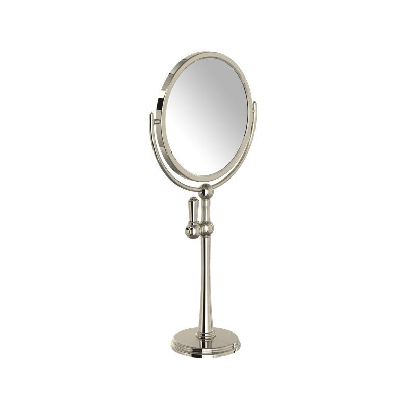 Perrin & Rowe® Freestanding Makeup Mirror, Polished Nickel