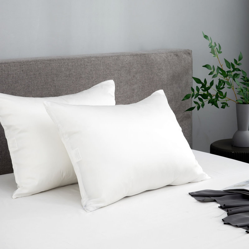 Silk Luxe Pillowcases (set of two), White, King Pillowcase