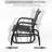 Garden Porch Glider Chair. Metal Frame With Smooth Gliding Base. Breathable Mesh Fabric For Quick Drying. Suitable Poolside, Backyard, Balcony. Black. 264Lbs Capacity. 29.5" W X 26" D 33.5" H.