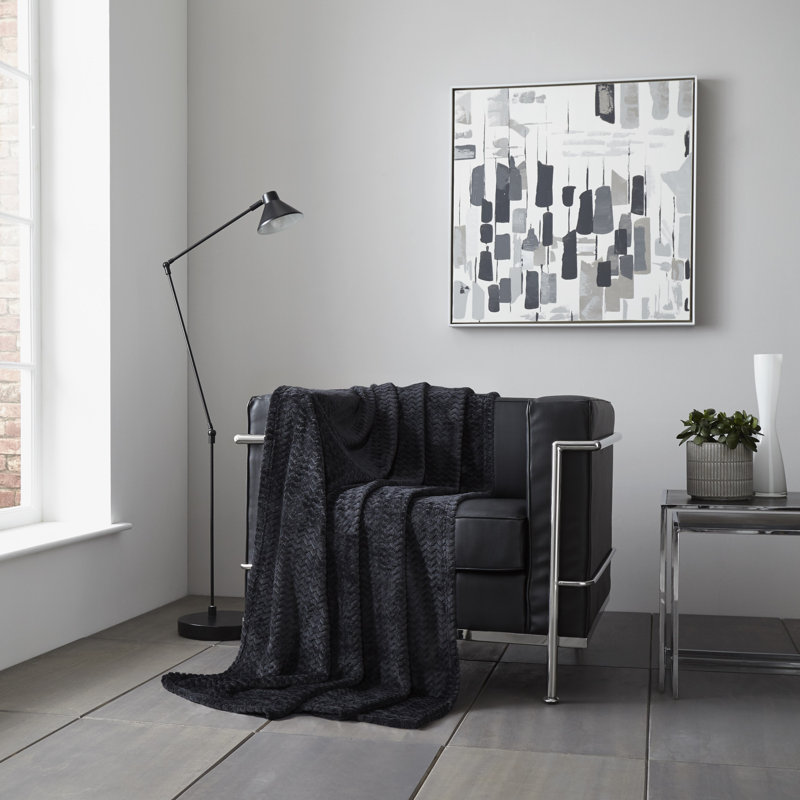 Throw Blanket, W150 x L200cm, Black