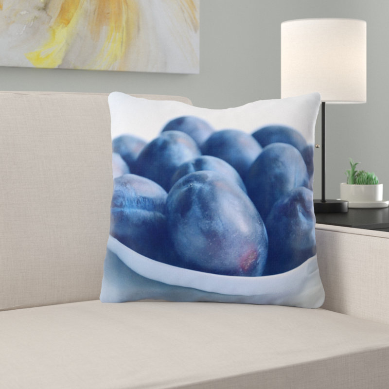 Coussin décoratif prune