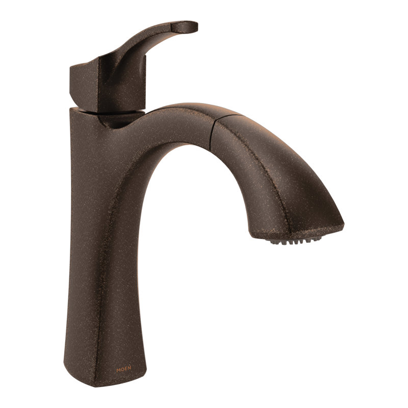 Robinet de cuisine à poignée simple rétractable avec Duralock™ et Reflex™ Voss, Bronze huilé
