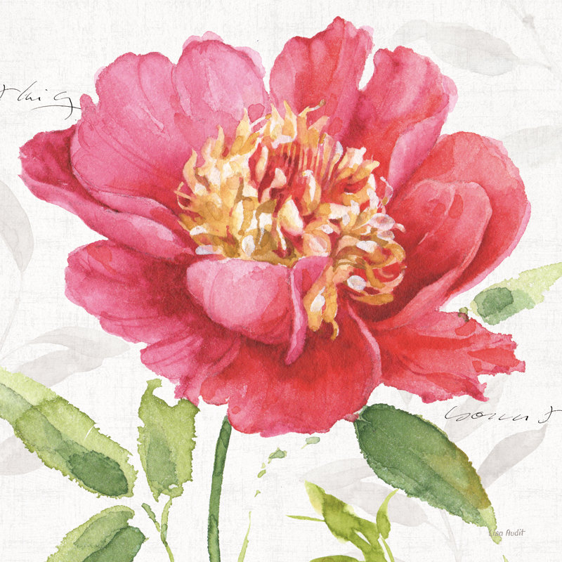 Jardin rose II, H 12 po x l 12 po x P 1,25 po