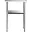 Table de travail commerciale en acier inoxydable, capacité de 272 kg (600 lb), tablette inférieure de 91 kg (200 lb), hauteur réglable, idéale pour le garage et la cour, robuste, 61 x 46 x 91 cm (24 x 18 x 36 pouces), tablette supérieure de 181 kg (400 lb), usage multiple