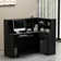 Alyiana L-Shaped Solid + Manufactured Wood Reception Desk with Filing Cabinet