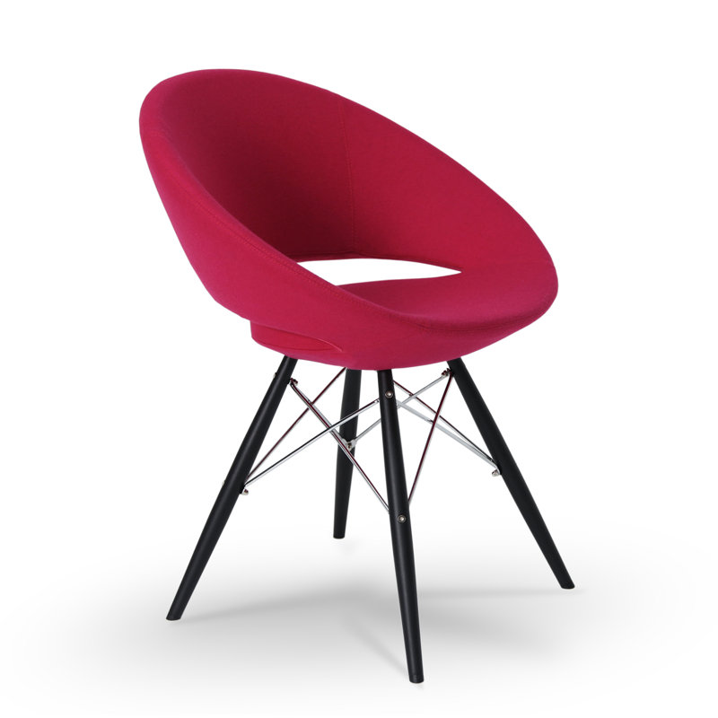 Fauteuil Papasan large de 23,75 po Crescent, Noir/chrome, Rose, Gris foncé