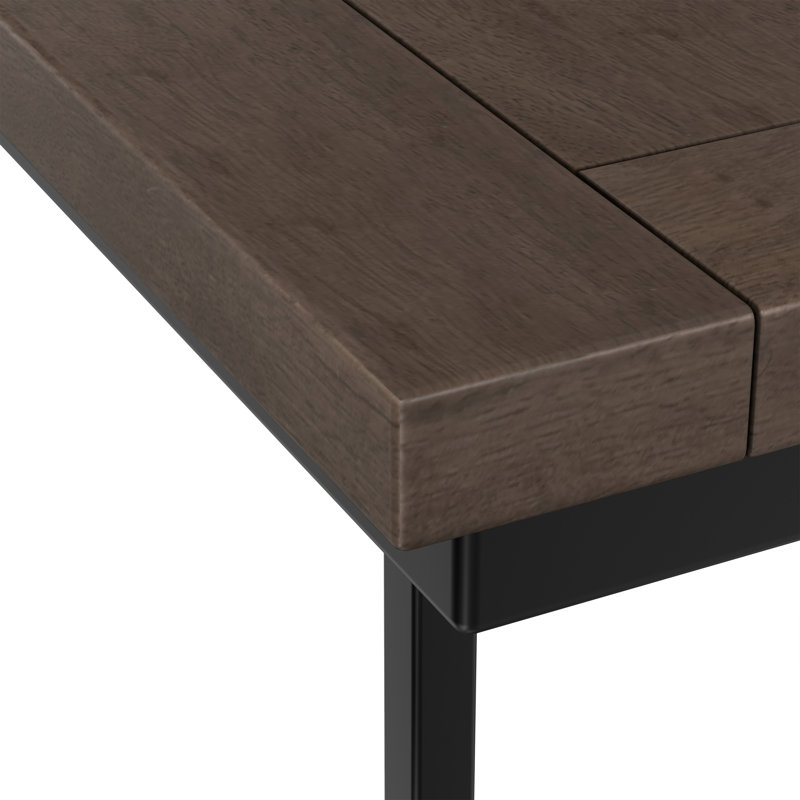 Table d'appoint Moreland, H 24 po x l 18 po x P 10,2 po, Noyer brun, Noir