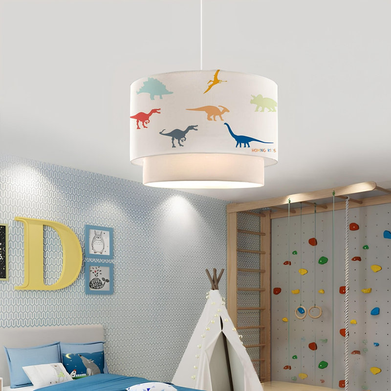 Elegant Fabric Chandelier Light Fixture, 11.8 in Cap Diameter x 7.9 in Cap Height, Total Height: 27.6 in | E27 Max 40W | Stylish Home Lighting for Living Room, Dining Room & Bedroom, Modern Design & Warm Ambiance