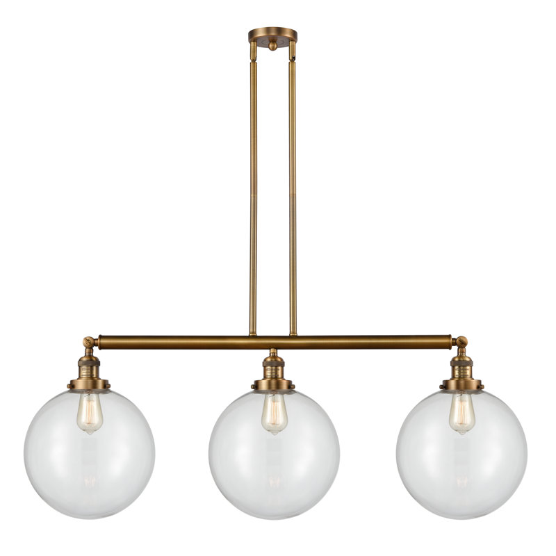 Penman 3 - Light Kitchen Island Pendant, LED, Clear, Matte Black