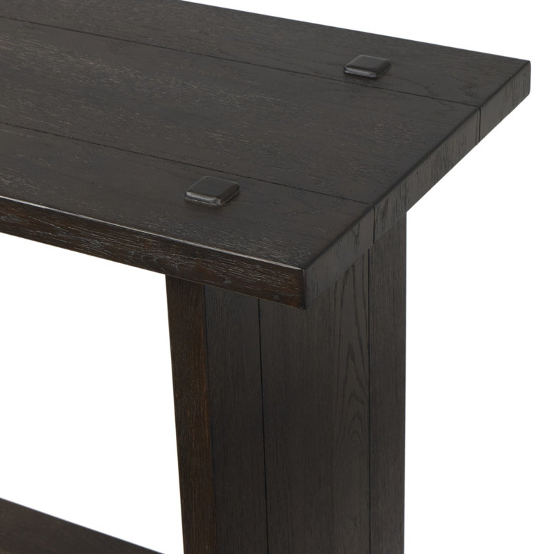 Zeno Console Table, Smoked Black Oak