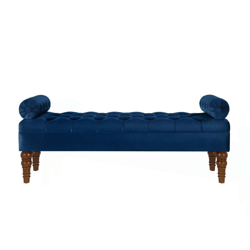 Long bed Bench for Bedroom,Upholstered Window Bench with Tufted Button,Entryway Bench,Bolster Bench for Living Room