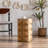 23.62"Height Three-Dimensional Embossed  Pattern Design Retro Side Table Retro Furniture