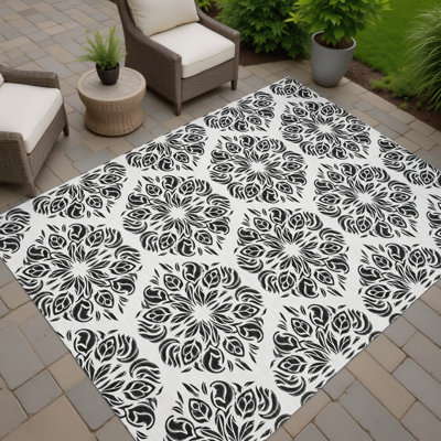 Tapis damassé intérieur / extérieur lavable à la machine ACN2456