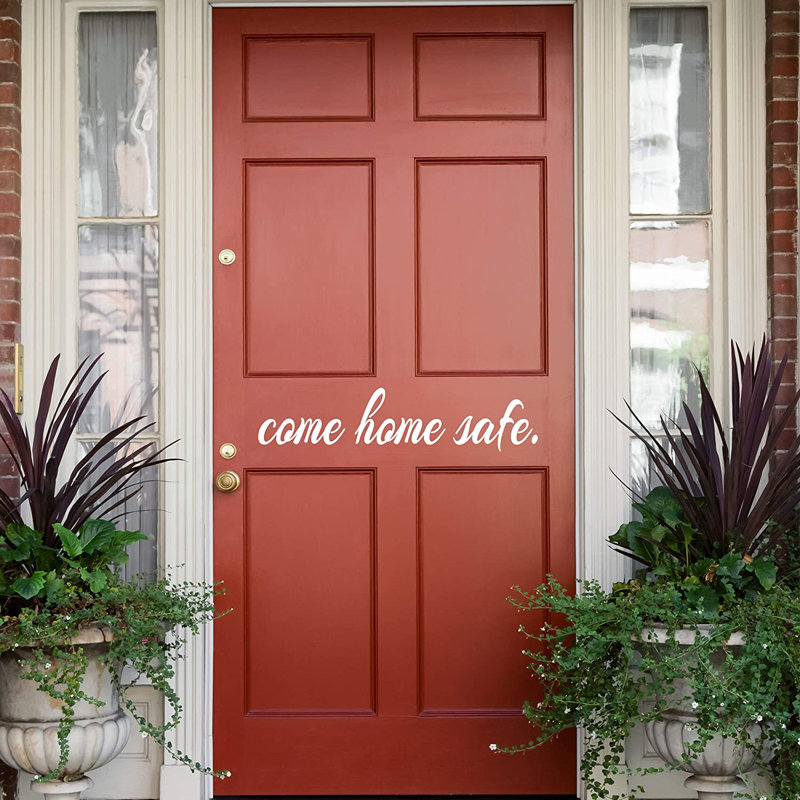 Décalcomanie pour porte de hall d’entrée en vinyle Safe, H 5 po x l 16 po, Blanc