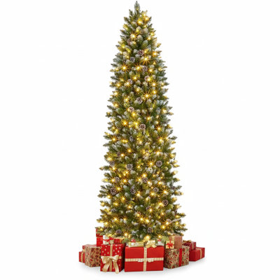 Crayon, arbre de Noël, illuminé