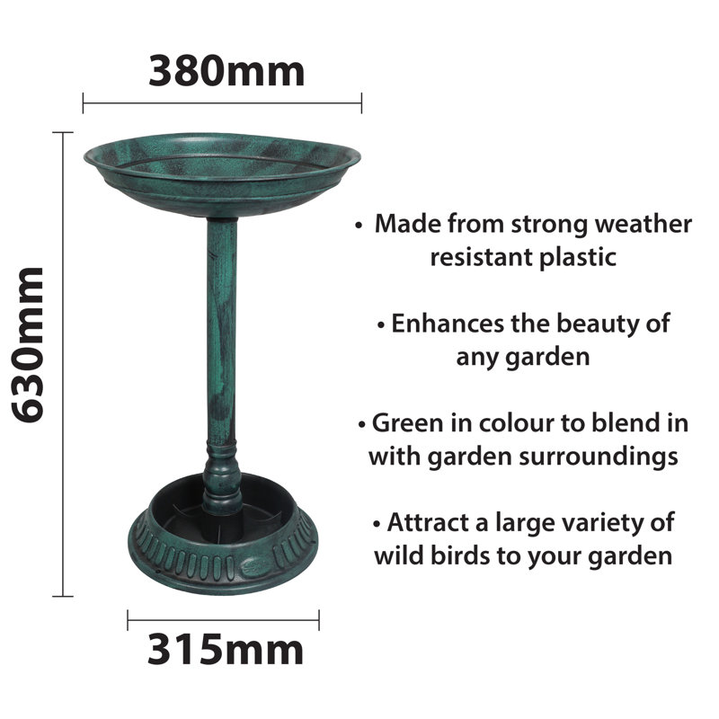 Safra Free standing  Bird Bath Weatherproof
