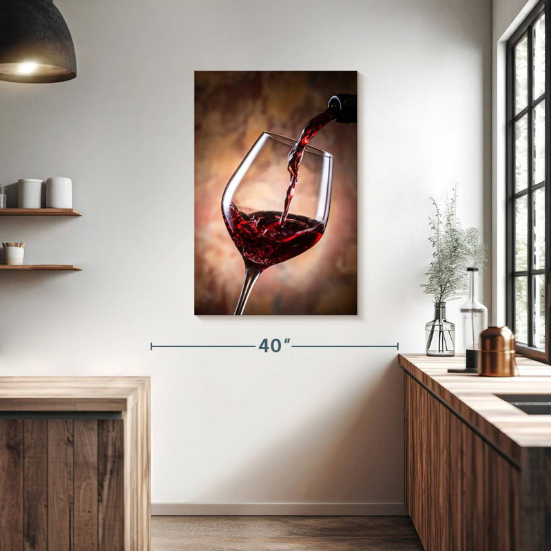 Yarlin - vin rouge en verre, H 39 po x l 26 po