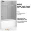 Porte de baignoire coulissante simple 60 "x 58"-94286311