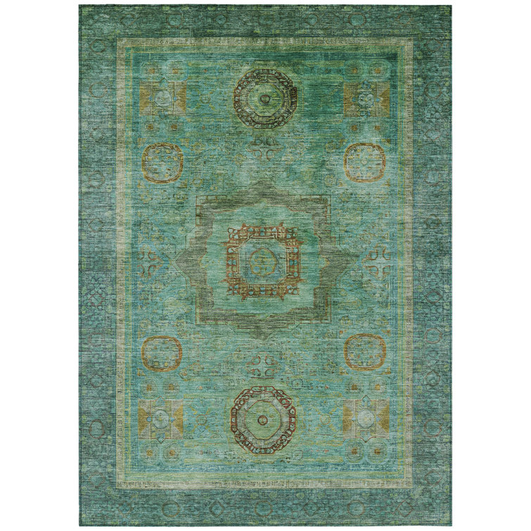 Machine Washable Indoor/Outdoor Jacobus ACN2159 Global Rug