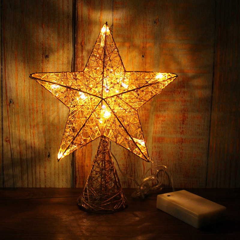 Christmas No Animal(s) Tree Top Star, Gold