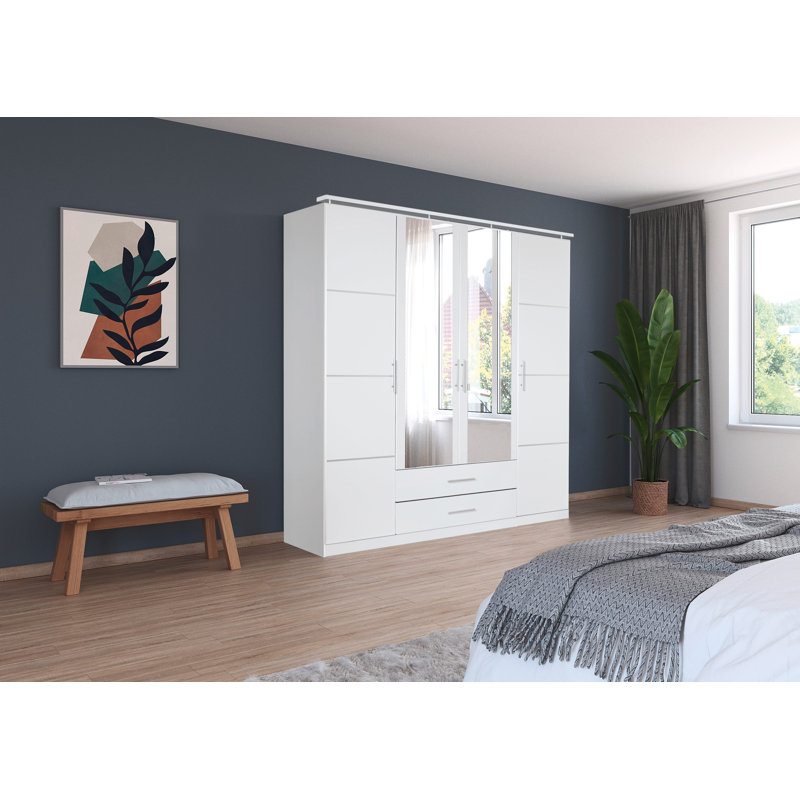 Micro 4 Door Manufactured Wood Wardrobe