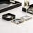 Glass Square 4 Piece Coaster Set With Holder