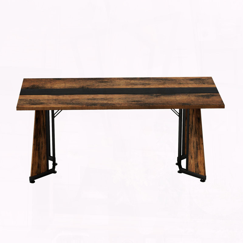 70.9" Rectangular Dining Table with Waterproof Marble Surface and Adjustable Legs