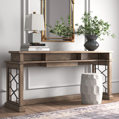 Zenna 77'' Solid Wood Top Console Table