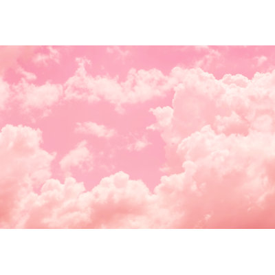 Pink Clouds by Coffeekai - Wrapped Canvas Print