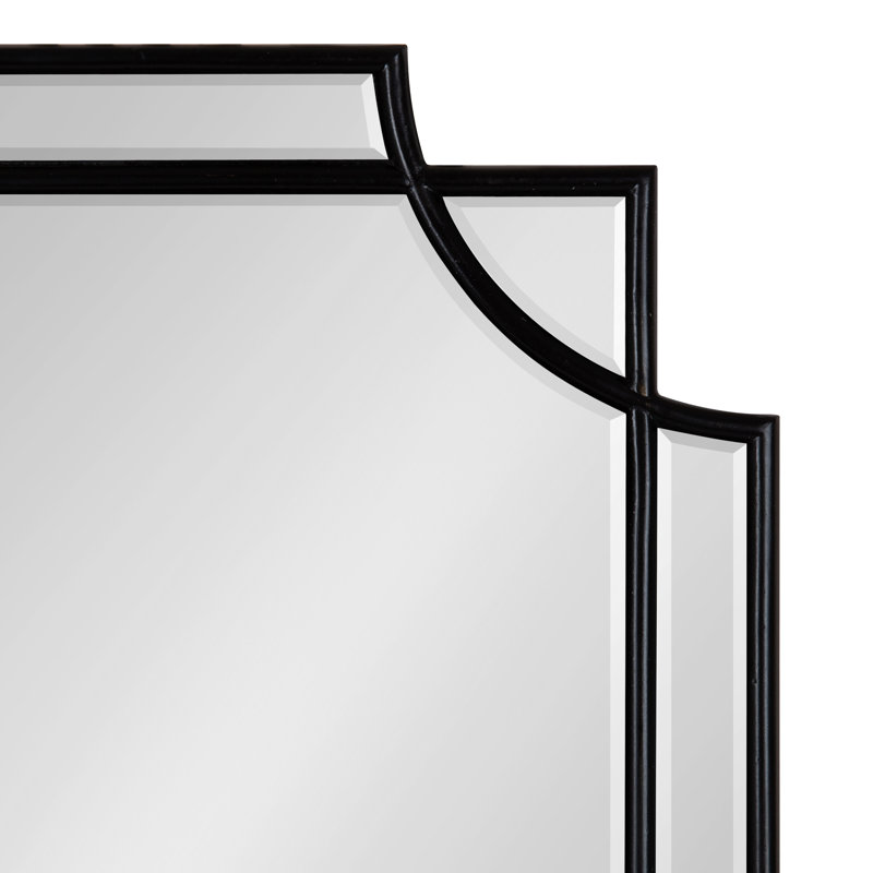 Ocilla Flat Mirror, Black, 24" x 18"