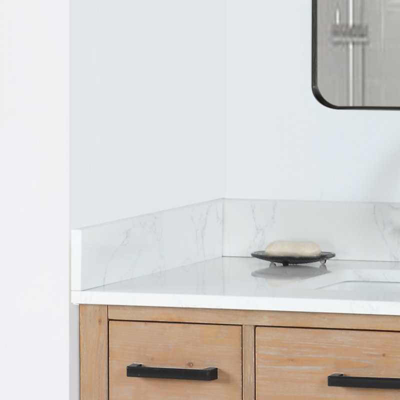 Altair 21 in. White Engineered Stone Vanity Sidesplash